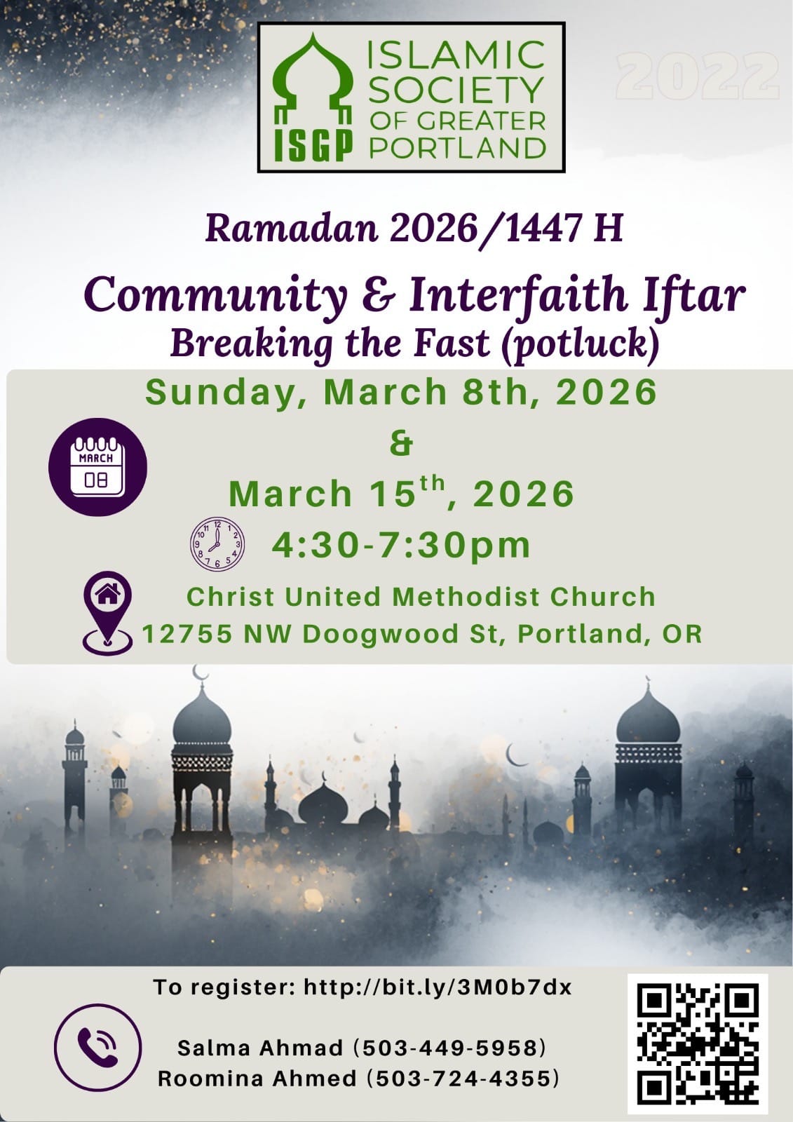 Annual Ramadan Interfaith Potluck Iftar